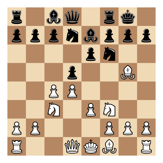 A printed diagram from a Queen’s Gambit Declined